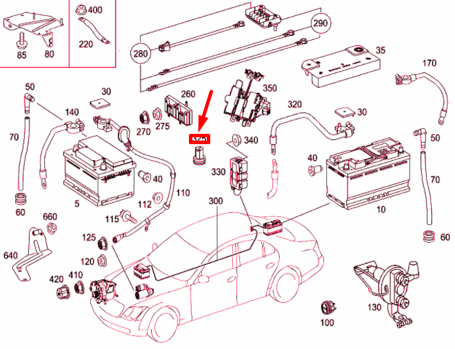 new mercedes-benz e coupe c207 battery cable mounting nut a0059902451 original