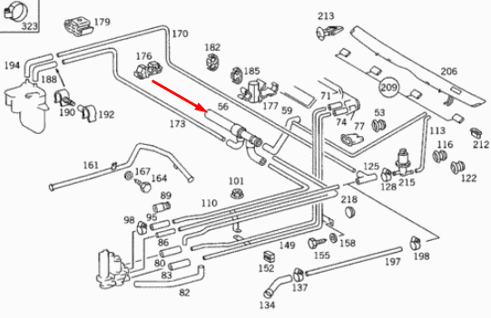 NEW MERCEDES-BENZ S-CLASS W140 ENGINE HEATER HOSE A1408301696 ORIGINAL