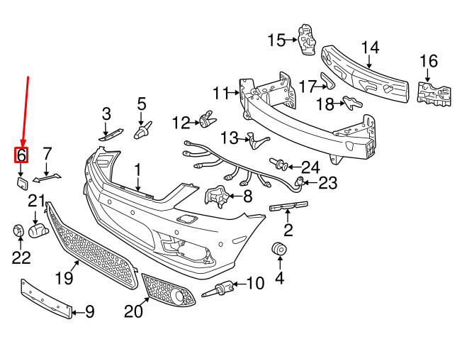 NEW MB SL R230 AMG FRONT BUMPER TOW HOOK EYE COVER A23088521239999 ORIGINAL