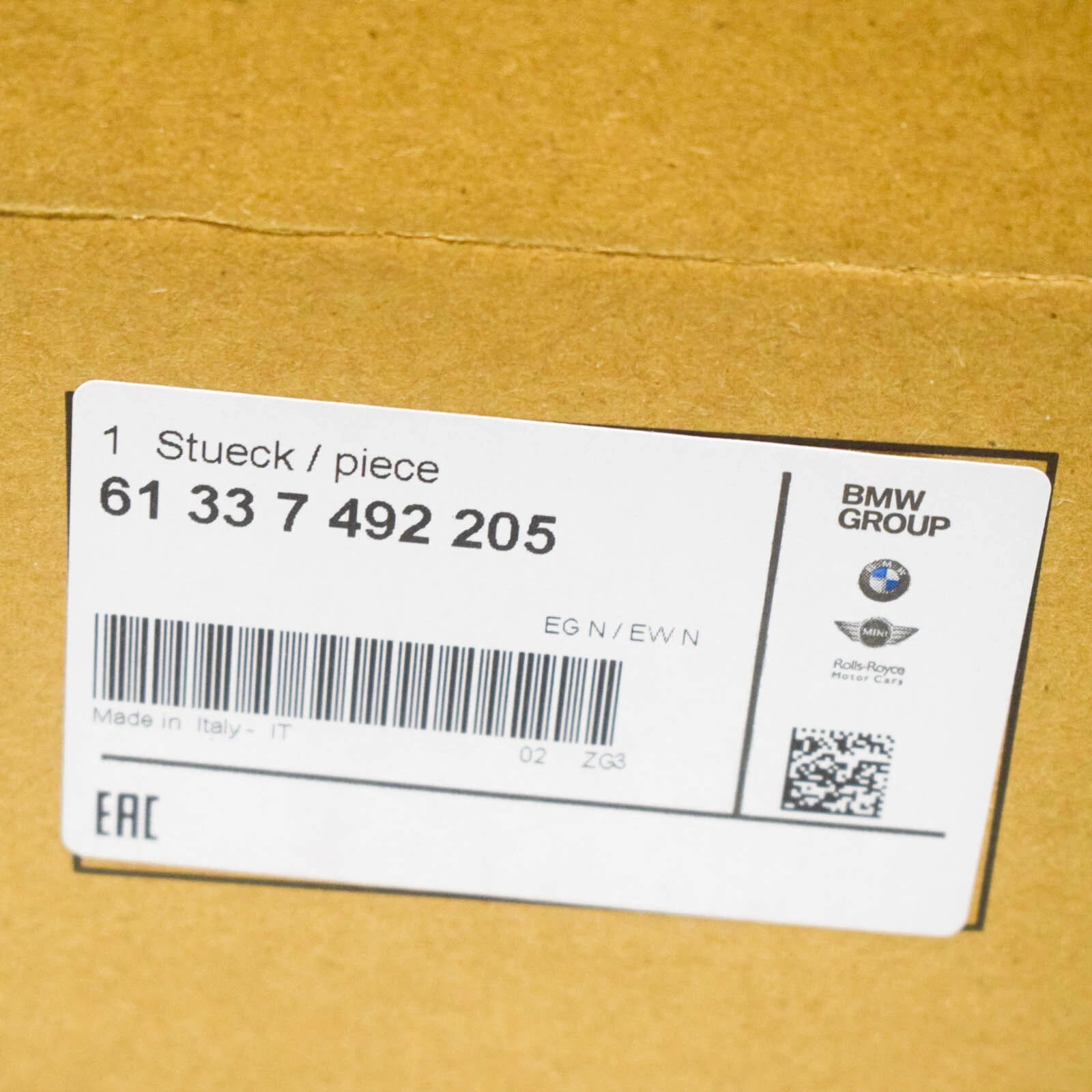 NEW BMW 3 G20 G21 HIGH HORN PITCH 61337492205 7492205 ORIGINAL