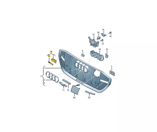 NEW AUDI E-TRON SPORTBACK FRONT RADIATOR GRILL S-LINE LOGO 4KE853736B3Q7