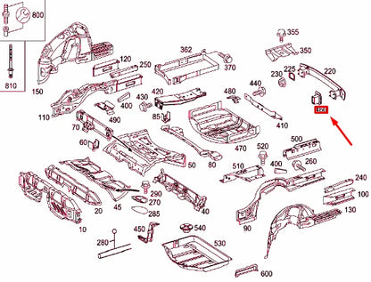 NEW MB E T-MODEL S211 REAR END FLOOR RIGHT REINFORCEMENT A2116105825 ORIGINAL