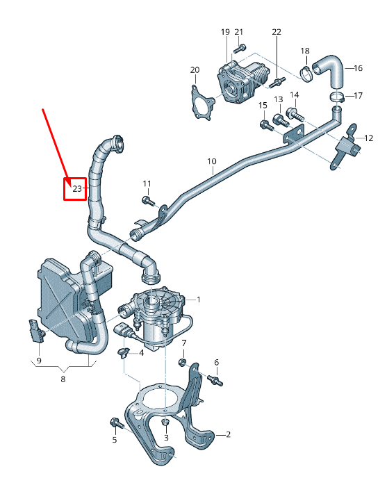 new audi q7 4m other tubes 4m0133889l original