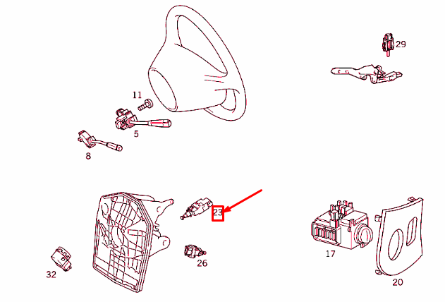 NEW MERCEDES-BENZ A W168 BRAKE LIGHT SWITCH A0015458709 ORIGINAL