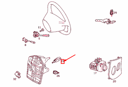 NEW MERCEDES-BENZ A W168 BRAKE LIGHT SWITCH A0015458709 ORIGINAL