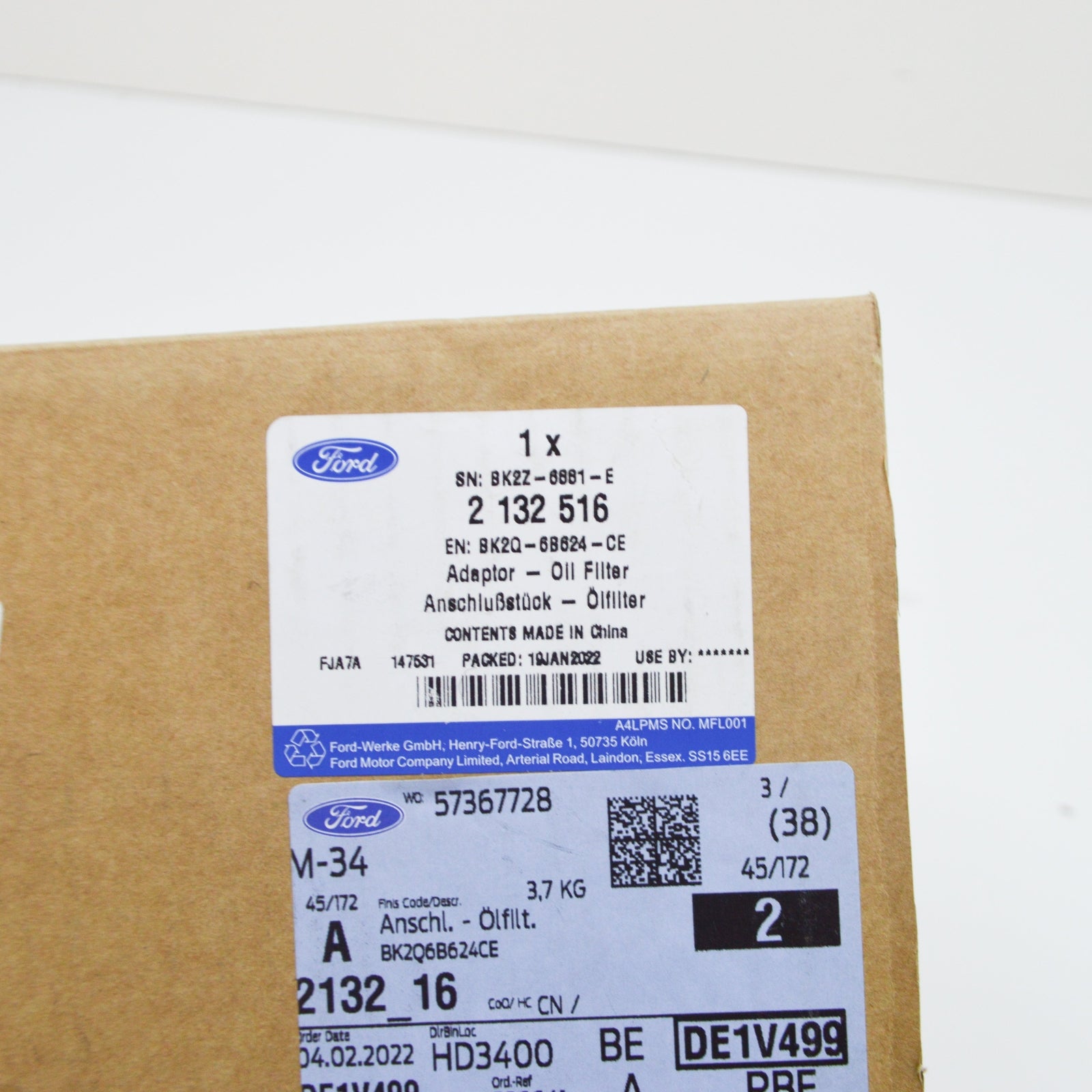 new ford transit mk4 oil cooler assy 2132516 bk2q-6b624-ce original