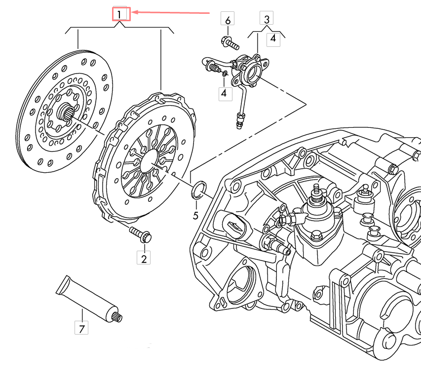 new volkswagen golf 5g mk7 clutch kit 04l141015a original