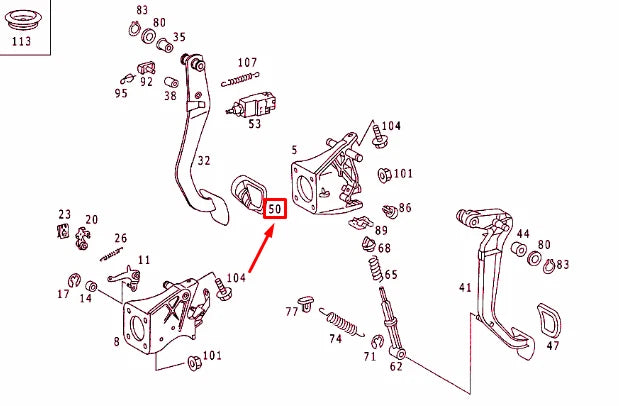 NEW MERCEDES-BENZ VITO BUS W639 BRAKE PEDAL RUBBER A2012920082 ORIGINAL