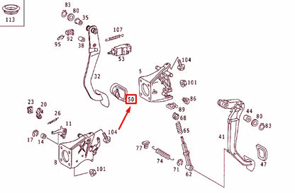 NEW MERCEDES-BENZ VITO BUS W639 BRAKE PEDAL RUBBER A2012920082 ORIGINAL