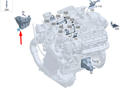new mercedes-benz e a207 engine carrier right side a6422236404 original