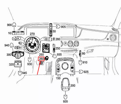 NEW MERCEDES-BENZ S W222 IGNITION BUTTON START-STOP SWITCH A2229059407 ORIGINAL