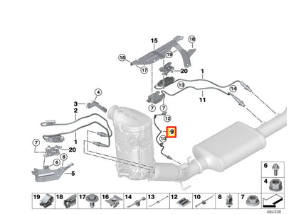 NEW BMW 1 F40 LAMBDA OXYGEN SENSOR 13628589817 ORIGINAL