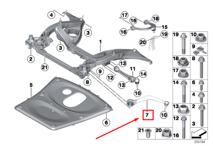 new bmw 5 f10 front left control arm 31122284975 2284975 original