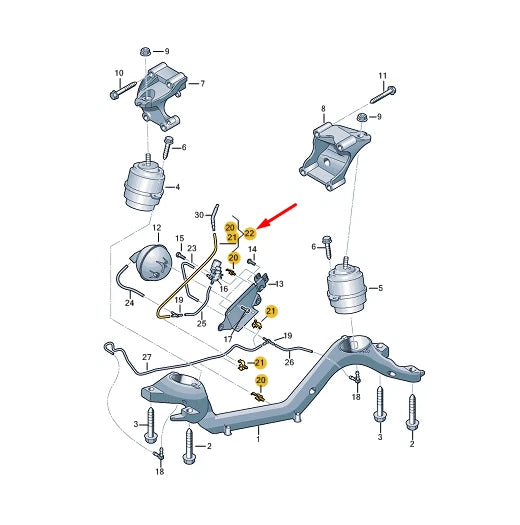 NEW VW TOUAREG 7P MK2 VACUUM HOSE 7P0199721A