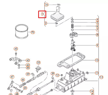 NEW VOLKSWAGEN SCIROCCO MK3 MANUAL 6 GEAR SHIFT KNOB LEVER 1K8711113BMAW