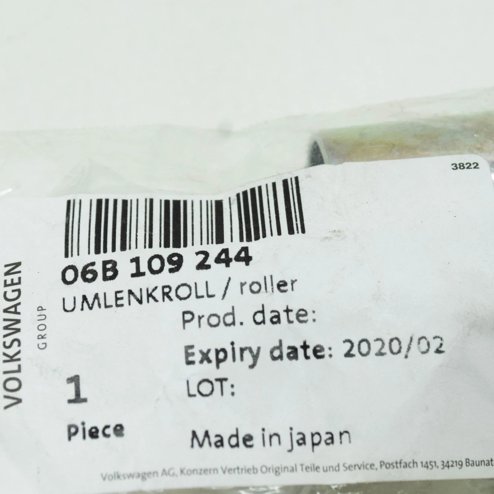 NEW AUDI A1 MK1 TIMING BELT IDLER PULLEY 06B109244 ORIGINAL