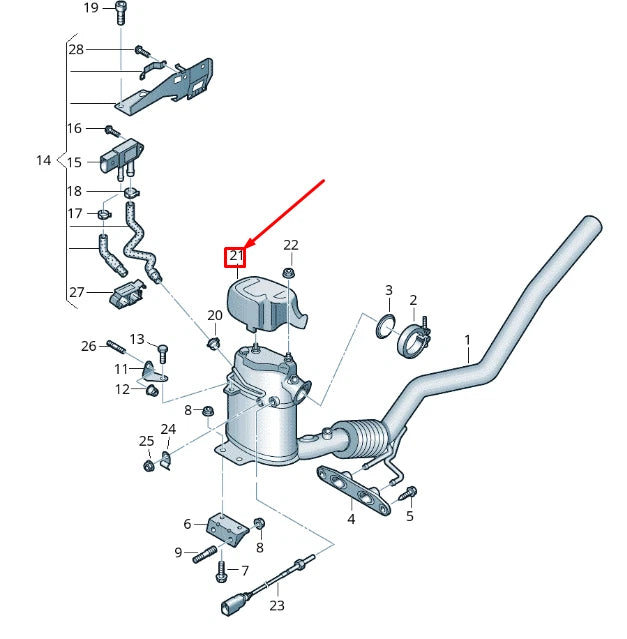 NEW VOLKSWAGEN CADDY 2K MK3 CATALYST SHIELD LHD 5N0131783