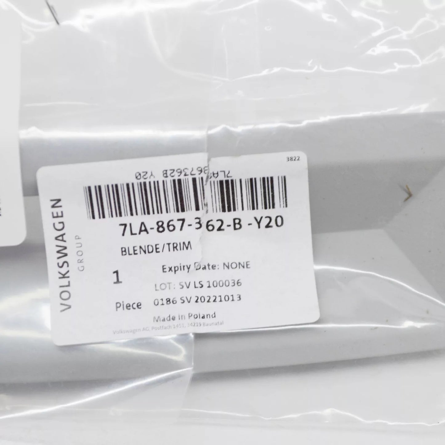 NEW VW TRANSPORTER T6 ROOF CONSOLE TRIM 7LA867362BY20 ORIGINAL