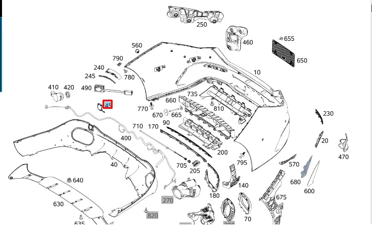NEW MERCEDES-BENZ CLA COUPE C118 REAR BUMPER TOW EYE COVER A1188859901 ORIGINAL