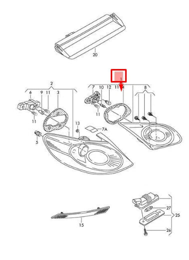 NEW VW PASSAT CC 357 REAR LEFT TAIL LIGHT 3C8945307A