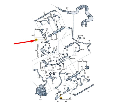 NEW AUDI A4 B9 FUEL INJECTOR SEAL RING 059130519B ORIGINAL