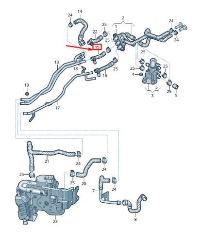 new audi q5 fy engine coolant hose 80a265316c original