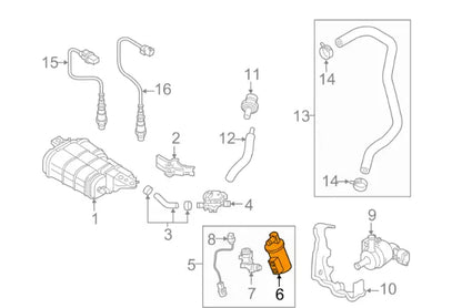 NEW AUDI A3 8PA 1K0201801E VAPOR CANISTER CHARCOAL FILTER 1.6 FSI PETROL