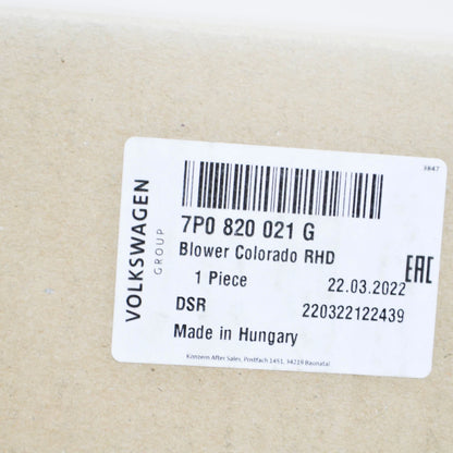 NEW VW TOUAREG 7P HEATER BLOWER FAN RHD 7P0820021G ORIGINAL