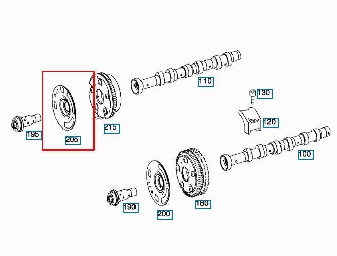 NEW MERCEDES BENZ C W204 EXHAUST RIGHT WHEEL IMPULSE A2720510839 ORIGINAL