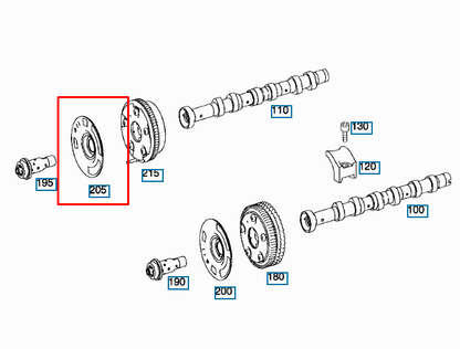 NEW MERCEDES BENZ C W204 EXHAUST RIGHT WHEEL IMPULSE A2720510839 ORIGINAL