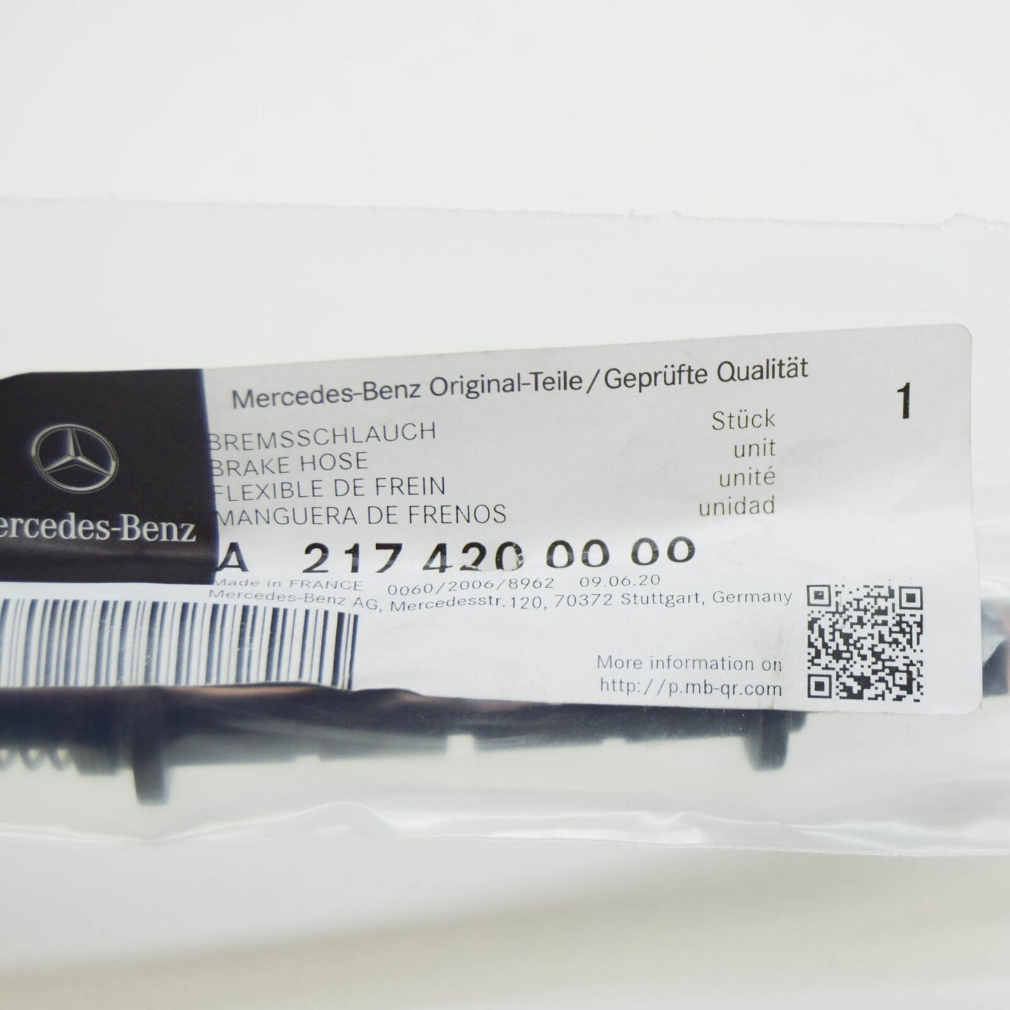 NEW MERCEDES-BENZ S CABRIO A217 FRONT LEFT BRAKE PIPE HOSE A2174200000 ORIGINAL