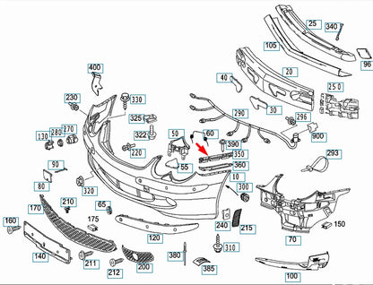 NEW MERCEDES-BENZ SL R230 FRONT LEFT BUMPER BRACKET A2308800514