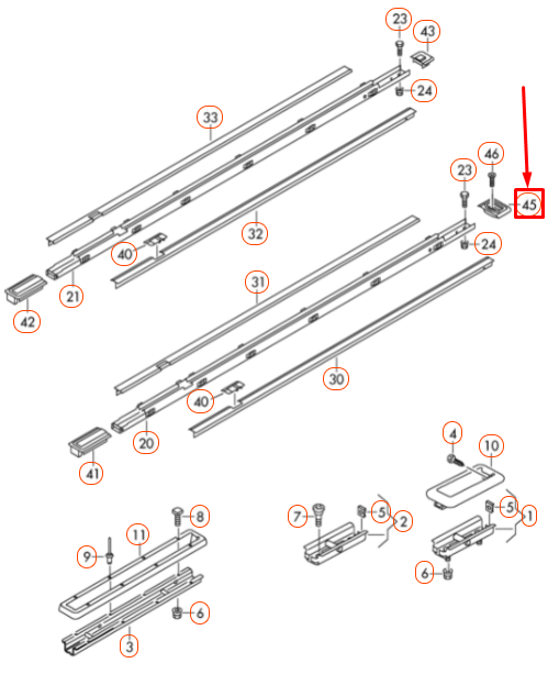 NEW VW TRANSPORTER T5 FLOOR LUGGAGE STRAP TIE LASHING EYE 7H5802994AGP9 ORIGINAL