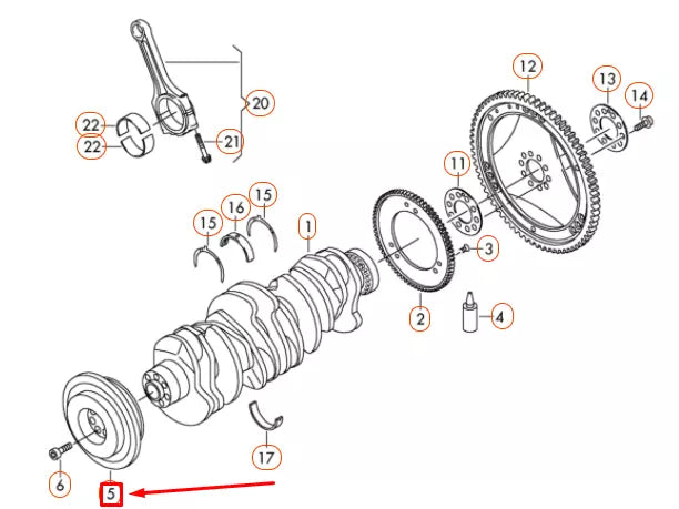 NEW VW TOUAREG 7P ENGINE CRANKSHAFT PULLEY VIBRATION DAMPER 03H105243Q ORIGINAL