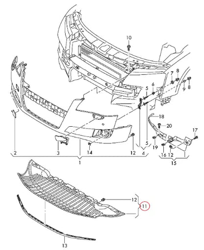 NEW AUDI A8 4H ENGINE UNDER BUMPER COVER TRAY 4H0807611A ORIGINAL