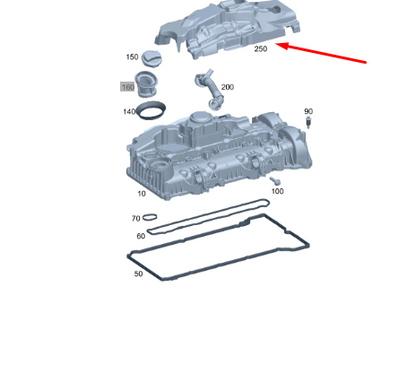 NEW MERCEDES-BENZ A W177 CYLINDER HEAD COVER SOUNDPROOFING A6542263400 ORIGINAL