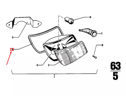NEW BMW 2000-3.2 COUPE E9 FRONT RIGHT TURN INDICATOR BASE 63131811104 ORIGINAL
