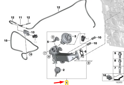 new bmw 1 e81 egr exhaust cooler 7806051 11717806051 original