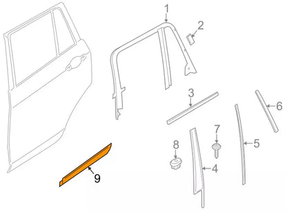 NEW BMW X3 F25 REAR RIGHT ROCKER MOULDING PANEL TRIM 51137205782 ORIGINAL