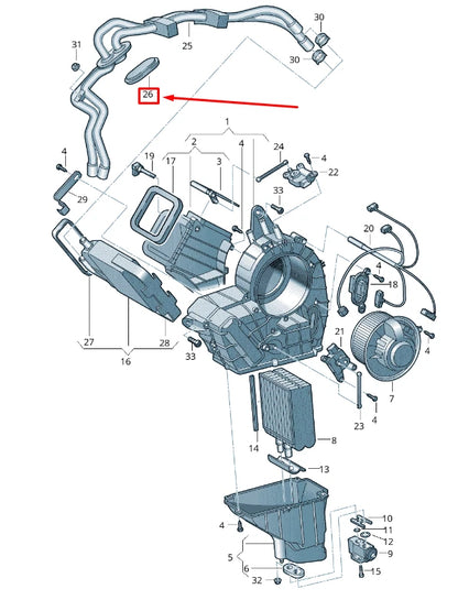 NEW VW TRANSPORTER VI T6 AIR CONDITIONING BUNGS 7H0819598
