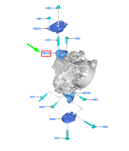new ford mondeo mk5 transmission mounting support ds73-7m125-hb 1860556 original