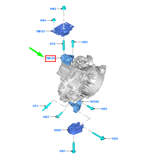 new ford mondeo mk5 transmission mounting support ds73-7m125-hb 1860556 original