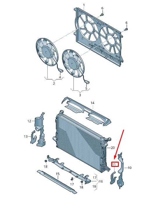 NEW AUDI RSQ8 LEFT ENGINE RADIATOR AIR GUIDE 4M8121283AN