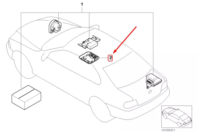 NEW BMW 3 E46 ALARM SENSOR COVER 51442699064 2699064 ORIGINAL