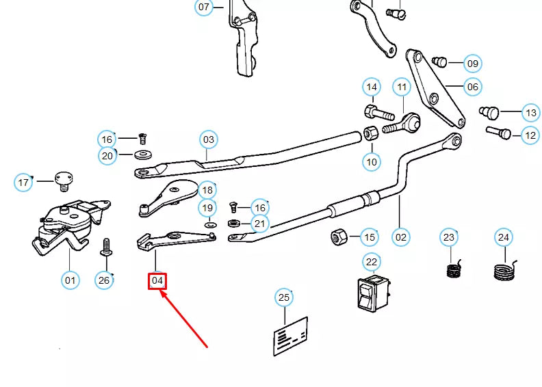 NEW BMW 3 CONVERTIBLE E30 FOLDING TOP ROD LEVER 54348112788 ORIGINAL