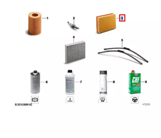 NEW BMW M5 F90 ENGINE AIR FILTER ELEMENT 5-8 13717852382 ORIGINAL