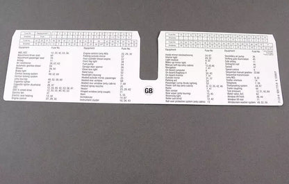 NEW BMW 3 E46 FRONT FUSE GROUPING STICK-ON LABEL 71236920773 6920773 ORIGINAL