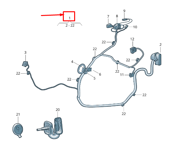 new skoda rapid nh front left door wiring harness lhd 5jh971120ap original