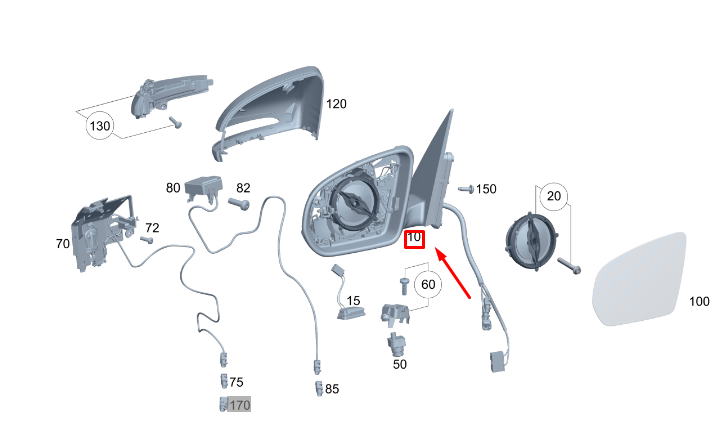 new mercedes-benz gla h247 front left side wing mirror rhd a2478104708 original