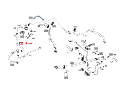 NEW MERCEDES-BENZ GLE W167 VALVE TO PUMP HOSE LINE A1678309502 ORIGINAL